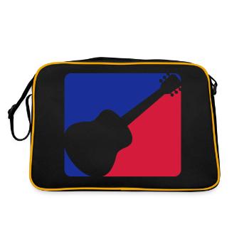 Blue Red Guitarist Guitar - Retro Bag - black/gold - Back
