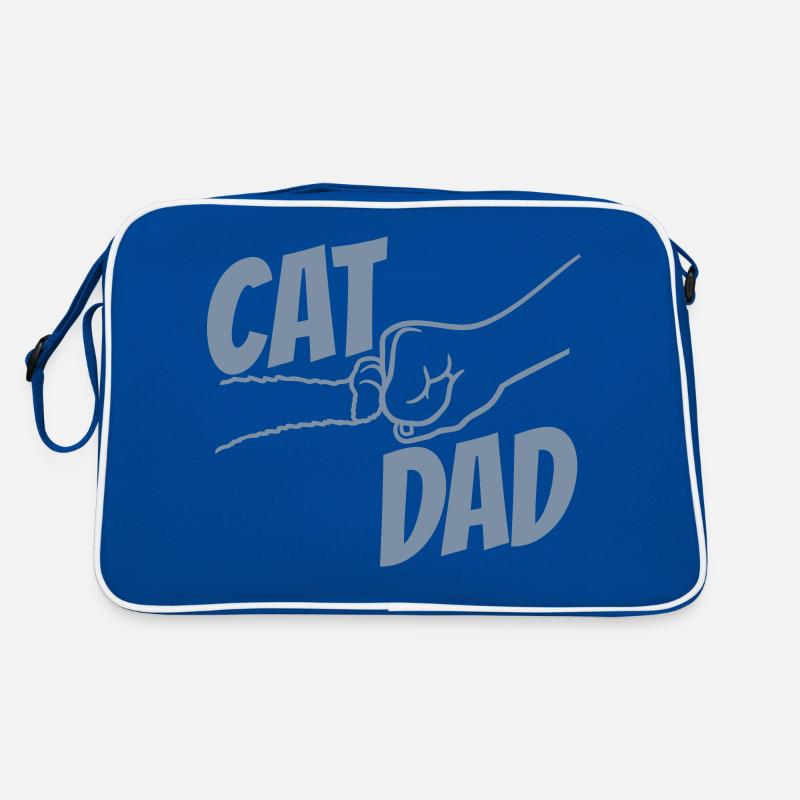 Conception du logo Cat Dad Sac Retro