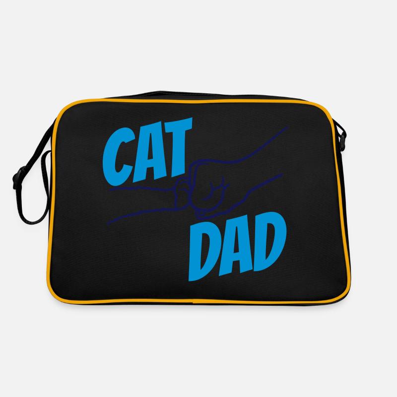 Cat Dad Logo Design Retro Tasche