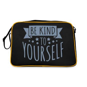 be kind to yourself - Retro Bag - black/gold - Back