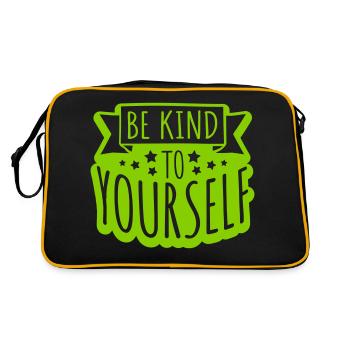 soyez gentil avec vous-même - Sac Retro - noir/or - Dos