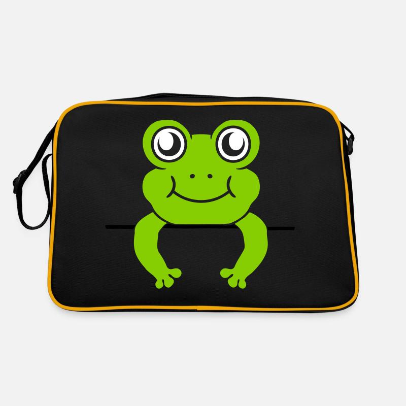 Frosch Mauer Schild Comic Retro Tasche