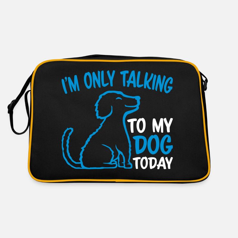 only talking to dog Retro Tasche