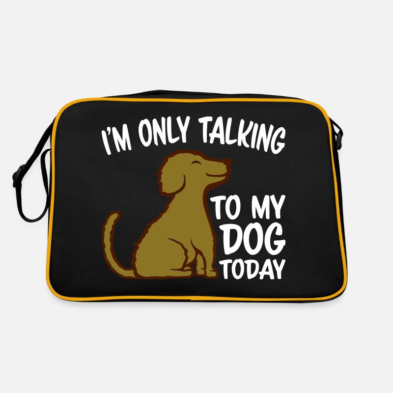 only talking to dog Retro Bag