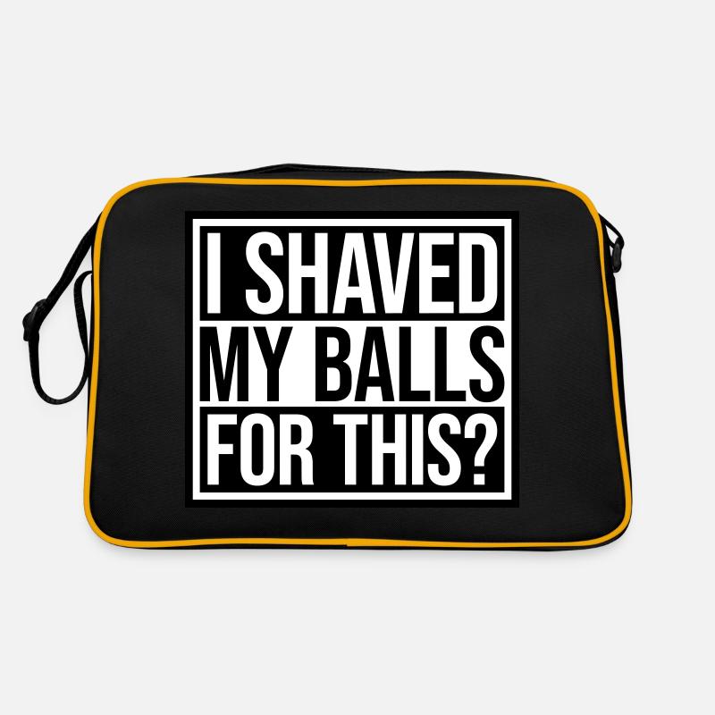 I shaved my balls Retro Bag