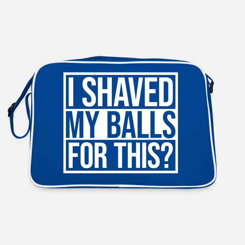 I shaved my balls Retro Bag