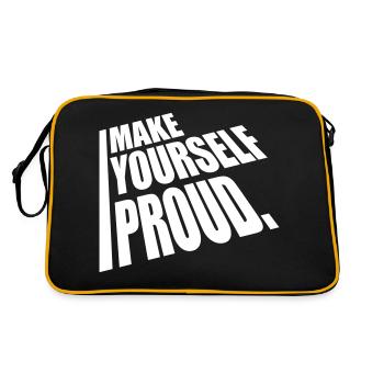 Faites-vous fier de la citation - Sac Retro - noir/or - Dos