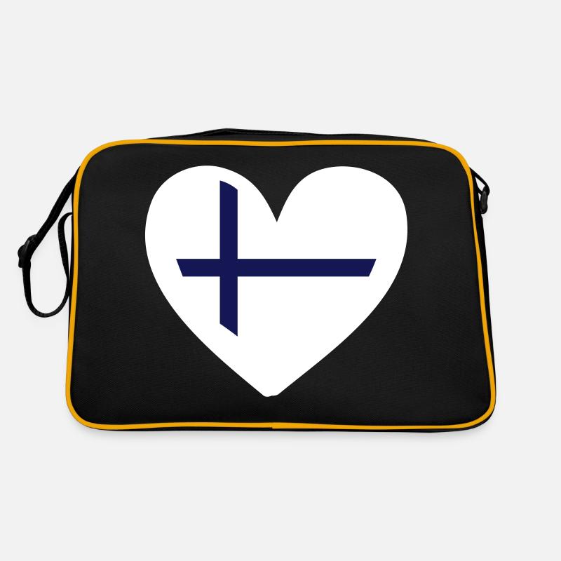 finnland herz Retro Tasche