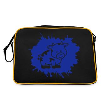kuh klecks - Retro Tasche - Schwarz/Gold - Hinten