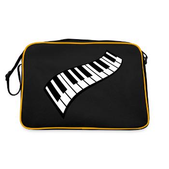 Piano Touches Instrument Jouant de la musique classique - Sac Retro - noir/or - Dos