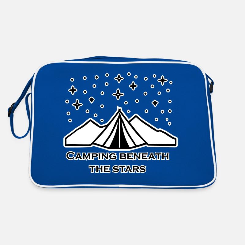 Zelt unter den Sternen - Camping unter den Sternen Design Retro Tasche