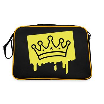 Crown Symbol - Retro Bag - black/gold - Back