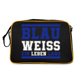 Bleu et blanc pour toute une vie - Sac Retro - noir/or - Dos