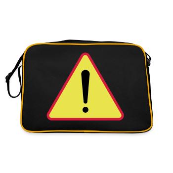 Warning Triangle - Retro Bag - black/gold - Back