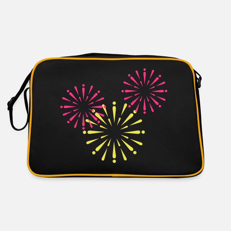 feuerwerk - Retro Tasche - Schwarz/Gold