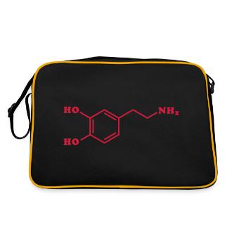Dopamine Molecular Chemical Formula - Retro Bag - black/gold - Back