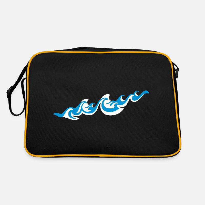 Waves 2C - Sac Retro - noir/or