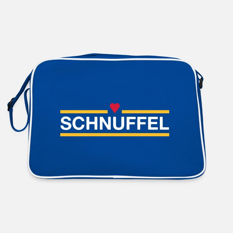 ★ Designfarben änderbar ★ Schnuffel (Herz, Linien) Retro Tasche