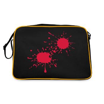 Blut - Retro Tasche - Schwarz/Gold - Hinten