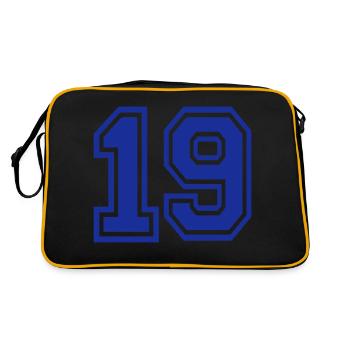 19 - Retro Tasche - Schwarz/Gold - Hinten
