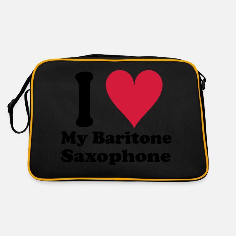 I Love Baritone Saxophone Retro Bag