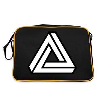 Triangle_v1 - Retro Tasche - Schwarz/Gold - Hinten