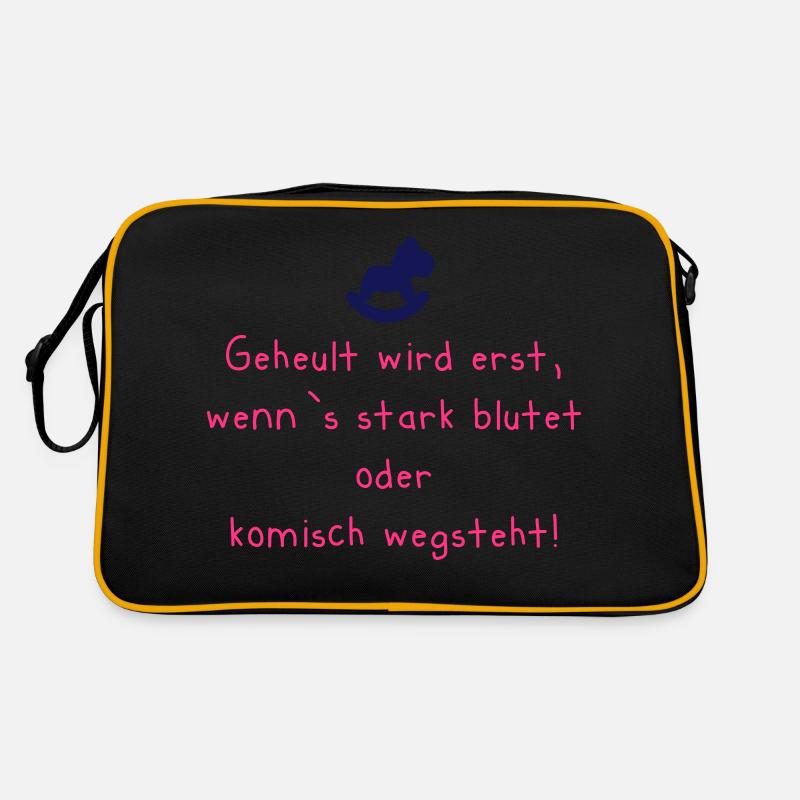 Geheult wird erst wenns s Retro Tasche