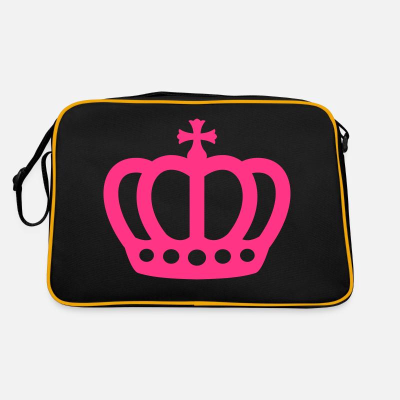 Grande conception d'une couronne - Sac Retro - noir/or