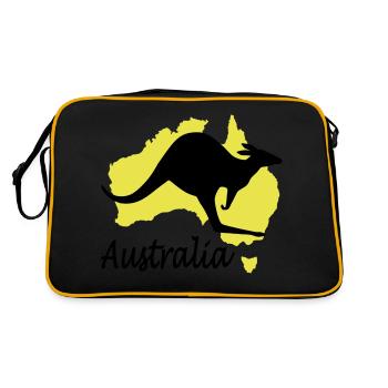 australia - Sac Retro - noir/or - Dos