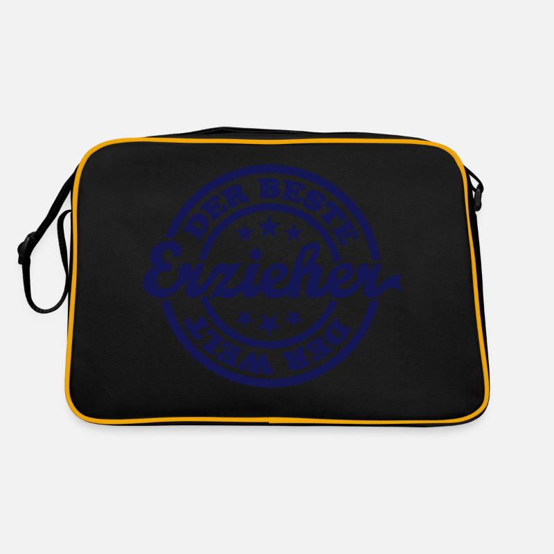 Bester Erzieher (Stempel) Retro Tasche