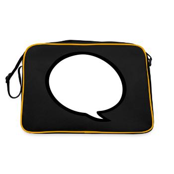 speech bubble - Sac Retro - noir/or - Dos