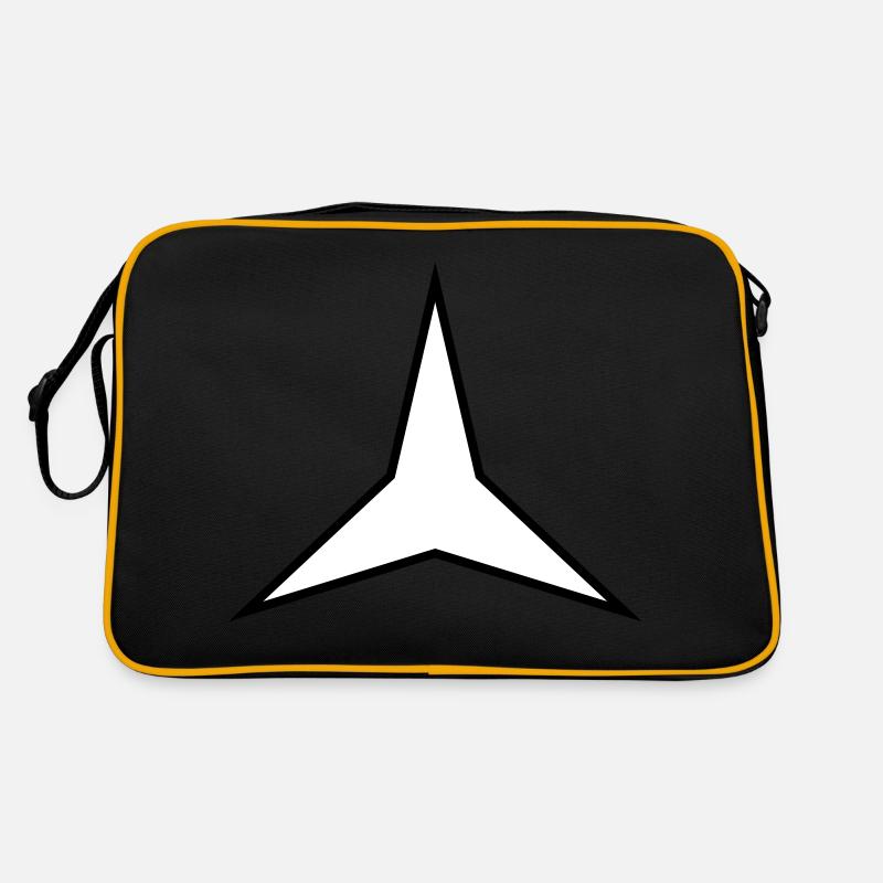 stern 3 zacken 2 farbig Retro Tasche