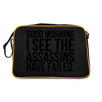 Good morning I see the have failed - Retro Bag - black/gold - Back