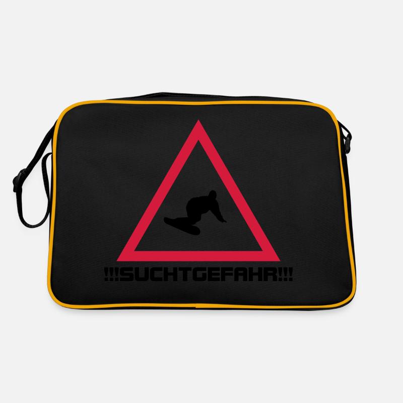 snowboarding suchtgefahr Retro Tasche