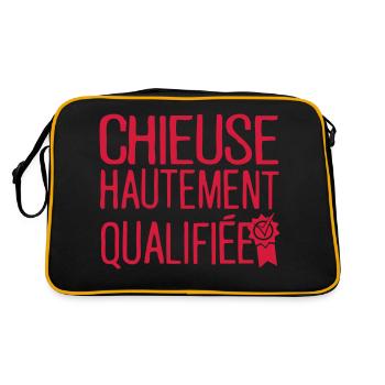 chieuse hautement qualifiee citation - Sac Retro - noir/or - Dos