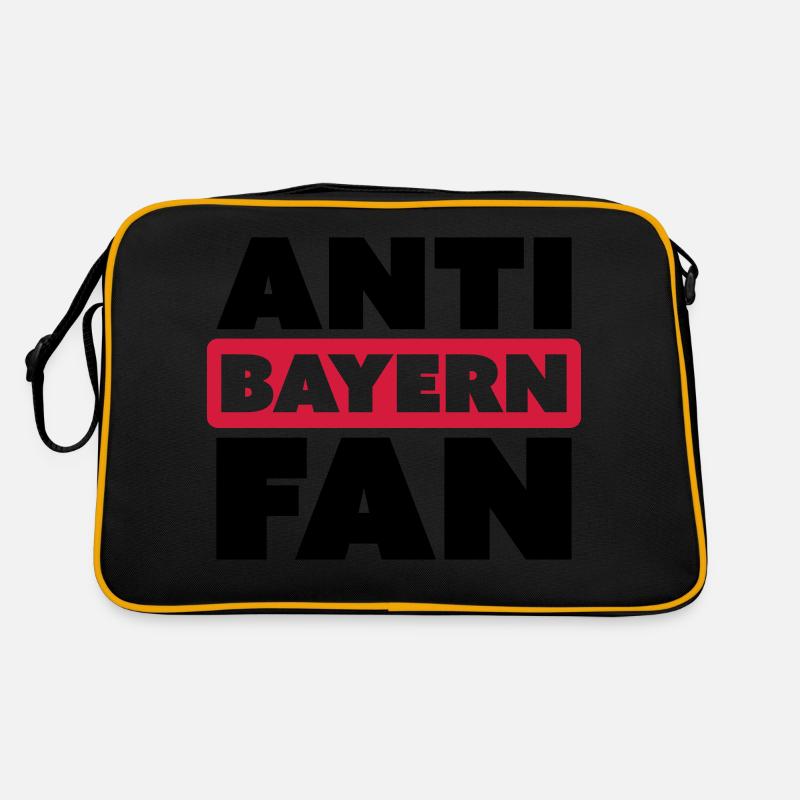ANTI BAYERN FAN - Retro Tasche - Schwarz/Gold