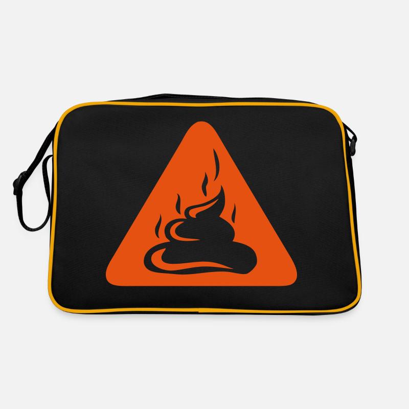 poop danger triangle Retro Bag