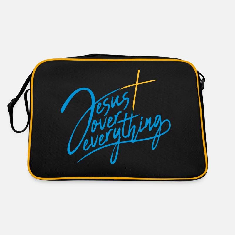Jesus Over Everything Retro Tasche