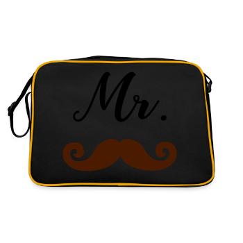 M. Moustache - Sac Retro - noir/or - Dos