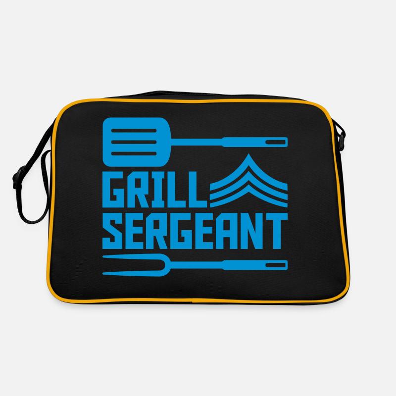 Grill Sergeant Pfannenwender Grillgabel Retro Tasche