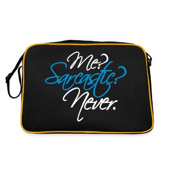moi sarcastique ne cite jamais - Sac Retro - noir/or - Dos