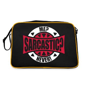 moi sarcastique ne cite jamais - Sac Retro - noir/or - Dos