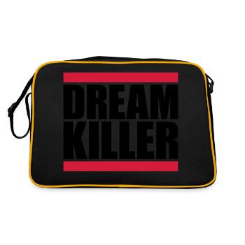 dream killer pessimists quote - Retro Bag - black/gold - Back