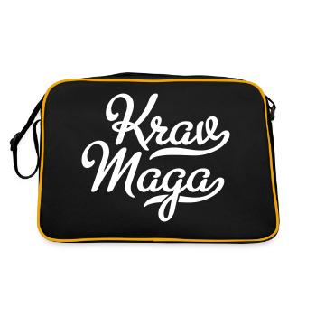 Krav Maga - Retro Tasche - Schwarz/Gold - Hinten