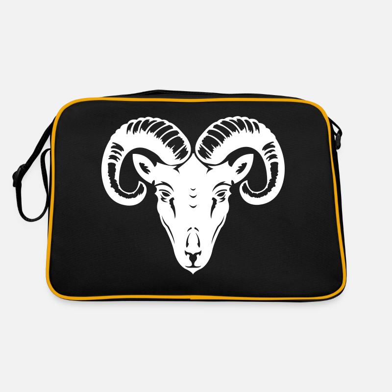 bélier - Sac Retro - noir/or