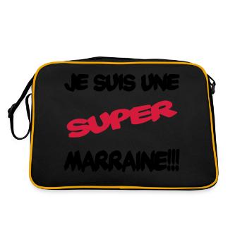 Je suis une super marraine - Sac Retro - noir/or - Dos