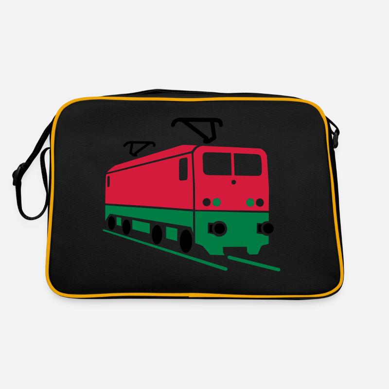 Lokomotive - Retro Tasche - Schwarz/Gold