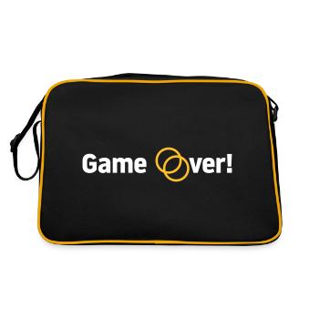 Game over Wedding Couple Bride Groom Rings - Retro Bag - black/gold - Back