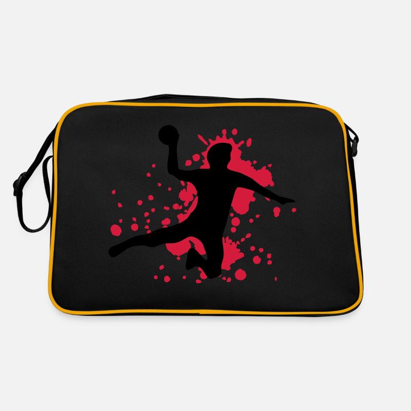 Handball Sprungwurf Tor Retro Tasche