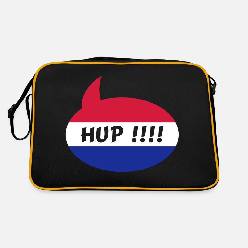 Fußball Hup Holland - Retro Tasche - Schwarz/Gold